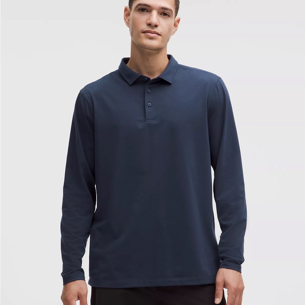 Lululemon navy blue Evolution Long Sleeve Polo shirt - Small